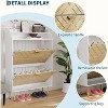 GustoWave Shoe Storage Cabinet with 2 Flip Drawers, Freestanding Shoe Organizer for Entryway, Narrow Shoe Rack Cabinet - 3 of 4