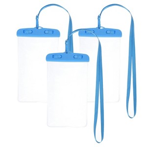 Unique Bargains Universal Waterproof Beach Swimming Pool Phone Cover Dry Bag 3 Pcs - 1 of 4