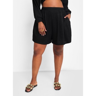 Rebdolls Women's Zoey Textured Wide Leg Shorts