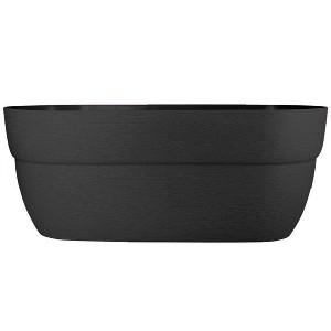 Bloomers Railing Polyethylene Outdoor Planter Pot Charcoal Gray 9.5"x23.75 - 1 of 4