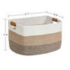 VECELO Woven Storage Basket Decorative Coiled Rope Basket Washable Woven Laundry Basket - 3 of 4