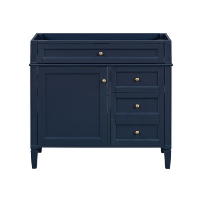 NicBex Modern Bathroom Vanity,Bathroom Sink Vanity with 2 Drawers and Wood Frame,36 inch Bathroom Sink Cabinet for Bathroom,Blue/Gray/White