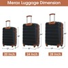 3 PCS Luggage Set, Hardside Spinner Suitcase with TSA Lock (20/24/28)-ModernLuxe - 2 of 4