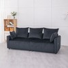 2-Seater Sofa, Black Two-Tone Sectional Couch with Contemporary Design, 82in Living Room Furniture, Easy Assembly,for Home - 2 of 4