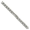 Black Bow Jewelry Men's Stainless Steel 15mm Brushed & Polished Link Bracelet, 8.5 Inch - 2 of 4