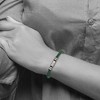 Black Bow Jewelry Stainless Steel, Green or Blue Leather Adj Bead Bracelet, 7.75-8.25 In - 3 of 4