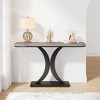 KTMBDW 39.4-Inch Wood Console Table with Geometric Base, 2-Tier Farmhouse Sofa Table Narrow Long, Behind Couch Table with Shelves for Living Room - 2 of 4