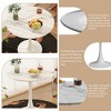 Lirago 31.4"W * 31.4"D * 28.9"H Medieval Multicolore Marble Round Dining Table with Metal Base-Compact 2-3 Seater - 4 of 4