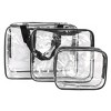 PiccoCasa Travel PVC Cosmetic Bag Makeup Toiletry Wash Bag Holder PVC Decorative Storage Handbag 3 Pcs - 3 of 4