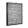 Stupell Industries Kitchen Rules Rustic Grey List Framed Canvas - 3 of 3