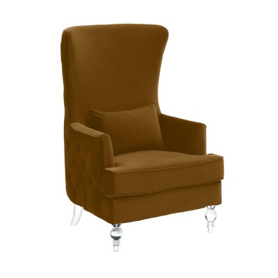 TOV Furniture Aubree Velvet Chair with Acrylic Legs