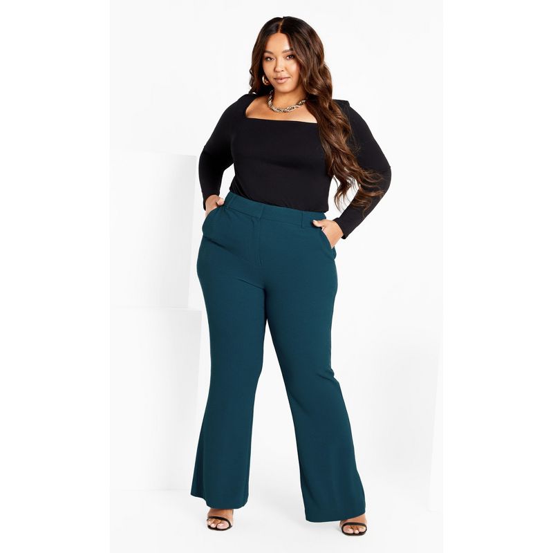 Women's Plus Size Abby Pant - jade | CITY CHIC, 3 of 6