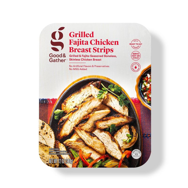 Grilled Fajita Chicken Breast Strips - 12oz - Good &#38; Gather&#8482;, 1 of 5