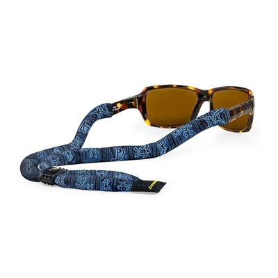 Croakies Suiters Glasses Strap, Petroglyph Blue|Made in the USA|96% Cotton