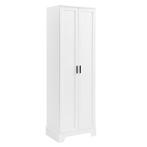 XINGHANZHENXUAN Black Storage Cabinet with Shelves, Waterproof MDF Board Organizer for Bathroom, Office, Living Room - 1 of 4