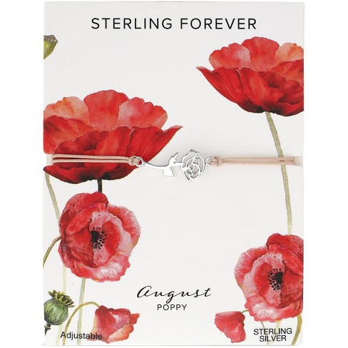 Sterling Forever Sterling Silver Birth Flower Bolo Bracelet - Gold