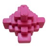American Pet Supplies Geometric Natural Rubber Dog Chew Toy – Durable & Textured for Engaging Playtime – Pink - 2 of 4