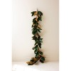 Artificial Magnolia Leaf Garland – 72" Faux Greenery by Kalalou - 2 of 4