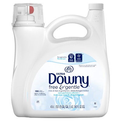 Downy Ultra Free & Gentle Liquid Fabric Conditioner - Unscented - 140 fl oz