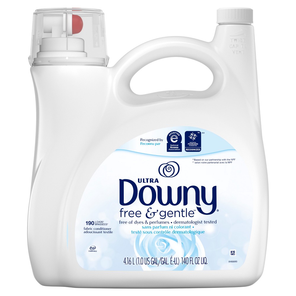 Downy Ultra Free & Gentle Liquid Fabric Conditioner - Unscented - 140 fl oz