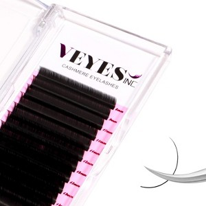 VEYES INC Cashmere Volume Lash Extensions CC 0.07 8-16mm Mixed Length Super Matte Black Individual Eyelashes Tray Professional Supplies for Lash Techs - 1 of 4