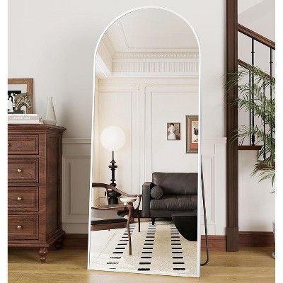Beautyolove Full Length Mirror 71" x 30" Arched Floor Mirror Wall Hanging Mounted Mirrors Full Body Mirrors with Stand