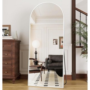 Beautyolove Full Length Mirror 71" x 30" Arched Floor Mirror Wall Hanging Mounted Mirrors Full Body Mirrors with Stand - 1 of 4
