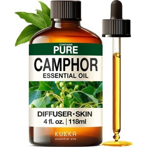 KUKKA Camphor Essential Oils - 4 Fl Oz - for Hair, Skin, Diffuser, Aromatherapy & DIY Soap Making Scent - 1 of 1