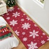 Christmas Washable Area Rug, Non Slip Soft Snowflake Carpet, Low Pile Stain Resistant Bedroom Rug for Living Room, Nursery, Dining - 2 of 4