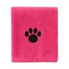Bone Dry Embroidered Microfiber Pet Towel, Raspberry Sorbet, Large - 4 of 4