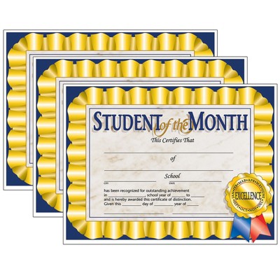 Hayes 8.5" x 11" Student of the Month Certificate H-VA528-3