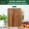 TackView Acacia Wood Cutting Board,Thick Chopping Board with Deep Juice Groove and  Inner Handles,20*15*1.38in - 3 of 4