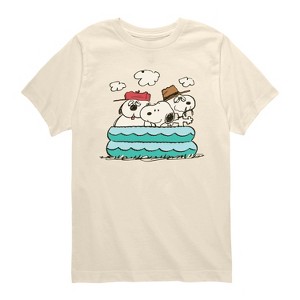 Boys' - Peanuts - Snoopy Sibling Pool Short Sleeve Graphic T-Shirt - 1 of 4