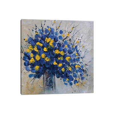 iCanvas Yellow and Blue Still Life by Pol Ledent Canvas Print Wall Art