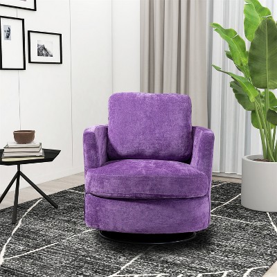 Karen 30 Seat Wide Chenille Upholstered Round Swivel Backrest