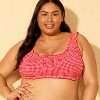 Women's Gingham Seersucker Ruffle Bralette Bikini Top - Wild Fable™ - 3 of 3