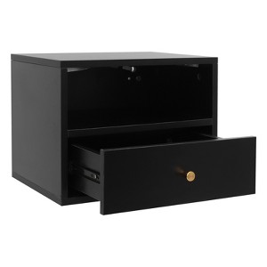 YIYIBYUS Floating Nightstand with Slide Drawers, Bedside Cabinet With Light - 1 of 4