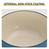 Sevobal Pots and Pans Cast Iron 7.5qt Cooking Pot Dutch Oven Pot for Bread Baking, Cooking Enamel Pot Round Dutch Oven, Blue, 15"*11.4"*5.1" - 2 of 4