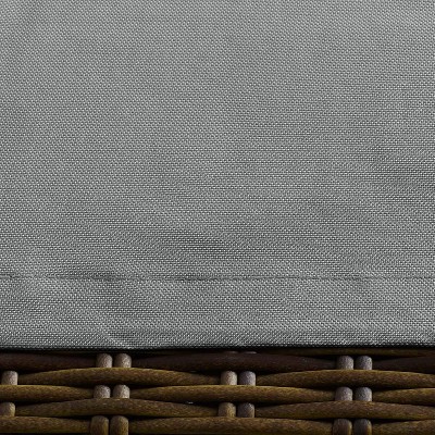 Gray All-Weather Outdoor Patio Chaise Furniture Cover