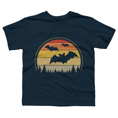 Boy's Design By Humans Vintage Retro Vampire Bats Halloween Costume By Chos T-Shirt