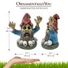 Zombie Gnome Garden Statue, 8" Outdoor Halloween Figurine Yard Decoration| OrnamentallyYou - 3 of 4