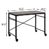 Sapphtopaz Modern Home Office Desks Computer Desk with Wheels Writing Desk Gaming Desk Office Desk for Home Office - 4 of 4