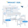 Kids Desk and Chair Set, Height Adjustable Kids Study Desk with Drawers, Student Writing Desk Computer Workstation, Kids Art Table for Study Room - 4 of 4