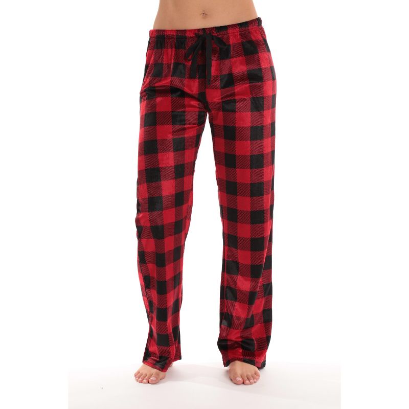 #followme Silky Fleece Printed Pajama Pants for Women, 1 of 4