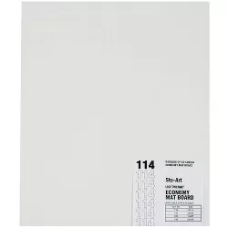Stu-Art Economy Mat Board, 22 x 30 Inches, Pebble White, pk of 50