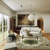 5x7ft Vintage Floral Washable Area Rug, Non-Slip Low Pile Polyester Carpet for Living Room & Bedroom - 3 of 4