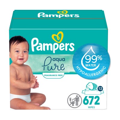 Pampers Aqua Pure Sensitive Baby Wipes (Select Count)