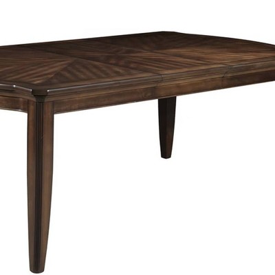 Dark Walnut Extendable Rectangular Dining Table