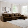 Oversized 157.5" Corduroy Cloud Modular L-Shaped Sectional Sofa with Big Deep Seat and Storage Ottoman, 5-Piece Free combination Sofa - 3 of 4