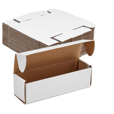Stockroom Plus 50 Pack White Corrugated Boxes for Shipping and Packaging (7 x 2 x 2 In)